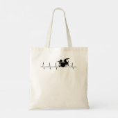 Hartslag van drummer Funny Ik hou van drums Tote Bag (Achterkant)