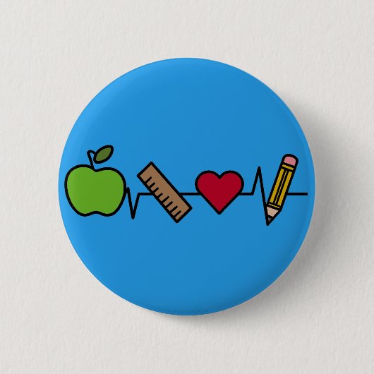 Hartslag van een Button – Apple Ruler Pin (Voorkant)
