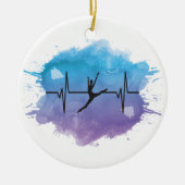 hartslag van een danseres Waterverf Keramisch Ornament (Voorkant)