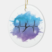 hartslag van een danseres Waterverf Keramisch Ornament (Links)