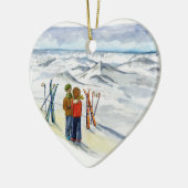 hartslag van een verloving keramisch ornament (Links)