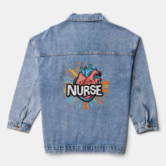 Hartslag van een verpleegster denim jacket (Achterkant)