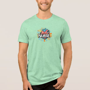 Hartslag van een verpleegster Tri-Blend shirt