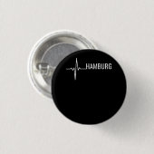 Hartslag van Hamburg Ronde Button 3,2 Cm (Voorkant /achterkant)