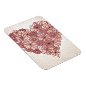 Hartslag van handgetekende bloemen magneet (Rechterzijde)