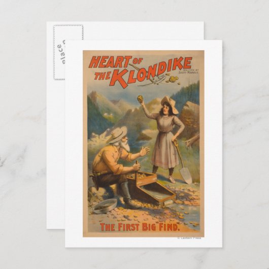Hartslag van het Klondike Gold Mining Theater Briefkaart (Voorkant / Achterkant)