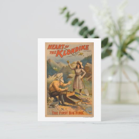 Hartslag van het Klondike Gold Mining Theater Briefkaart (Staand voorkant)