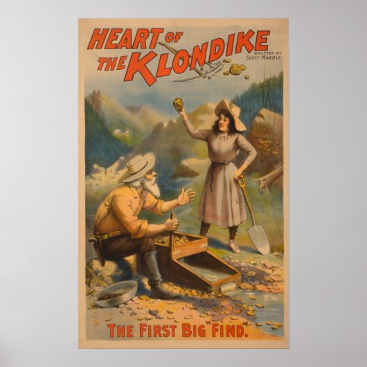 Hartslag van het Klondike Gold Mining Theater Poster (Voorkant)