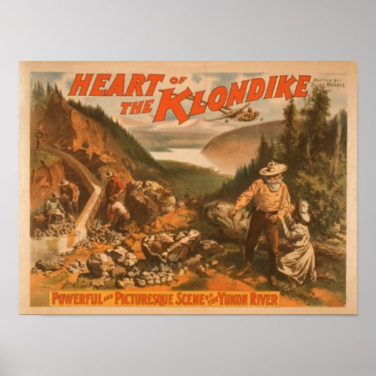 Hartslag van het Klondike Gold Mining Theater Poster (Voorkant)