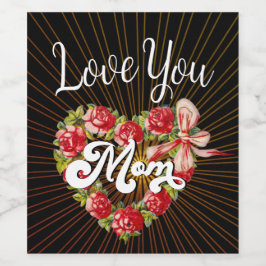  hartslag van je mam Black Wijn Etiket