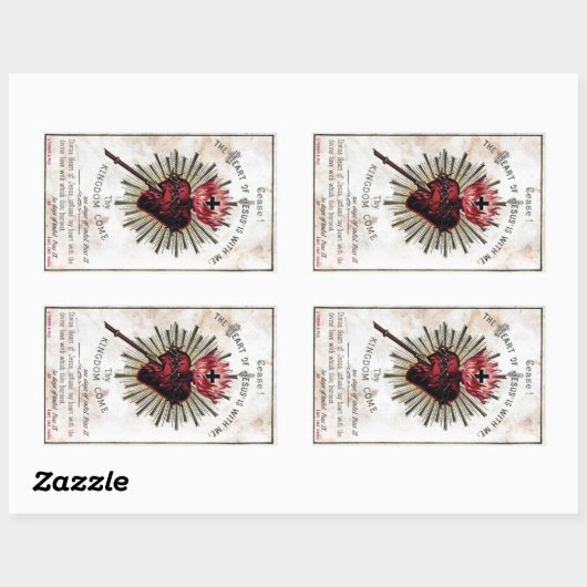 Hartslag van Jezus Sticker (Vel)