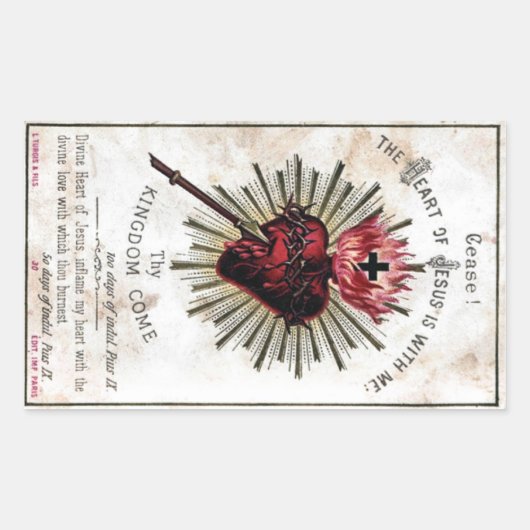 Hartslag van Jezus Sticker (Voorkant)