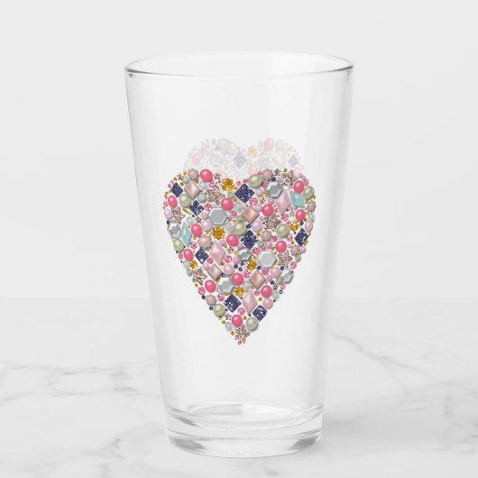 Hartslag van kralen glas (Achterkant)