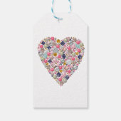 Hartslag van kralen, hart cadeaulabel (Achterkant)