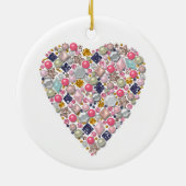 Hartslag van kralen, hart keramisch ornament (Achterkant)