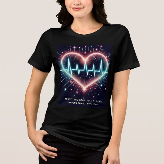 Hartslag van Love Design Tri-Blend Shirt (Voorkant)
