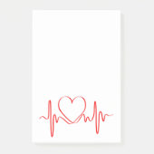 Hartslag van Love ECG Wave Post-it® Notes (Voorkant)