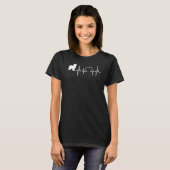 Hartslag van Newfoundland-hond T-shirt (Voorkant volledig)