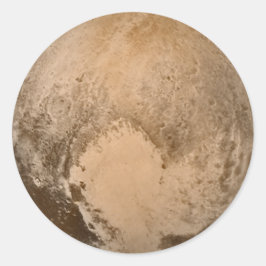 Hartslag van Pluto Ronde Sticker