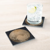 Hartslag van Pluto Starry Sky Glazen Onderzetter (Schuin)