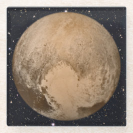 Hartslag van Pluto Starry Sky Glazen Onderzetter