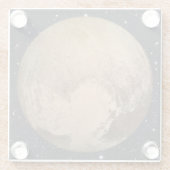 Hartslag van Pluto Starry Sky Glazen Onderzetter (Achterkant)