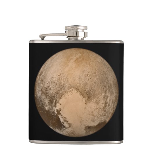 Hartslag van Pluto Starry Sky Heupfles (Voorkant)