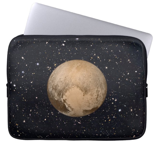 Hartslag van Pluto Starry Sky Laptop Sleeve (Voorkant)
