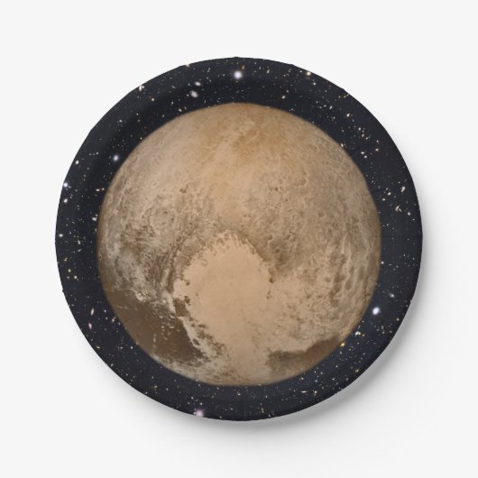 Hartslag van Pluto Starry Sky Papieren Bordje (Voorkant)