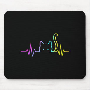 Hartslag van regenboogkat muismat