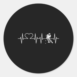 Hartslag veldhockey shirt veldhockeyspeler ronde sticker