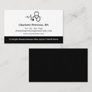 Hartslag verpleegkundige dokter visitekaartje
