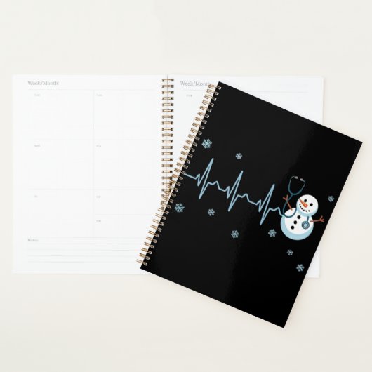 Hartslag Verpleegster Sneeuwman Kerstmis Planner (Display)