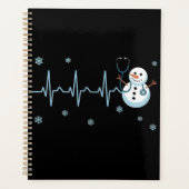 Hartslag Verpleegster Sneeuwman Kerstmis Planner (Voorkant)