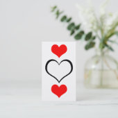 hartslag visitekaartje (Staand voorkant)