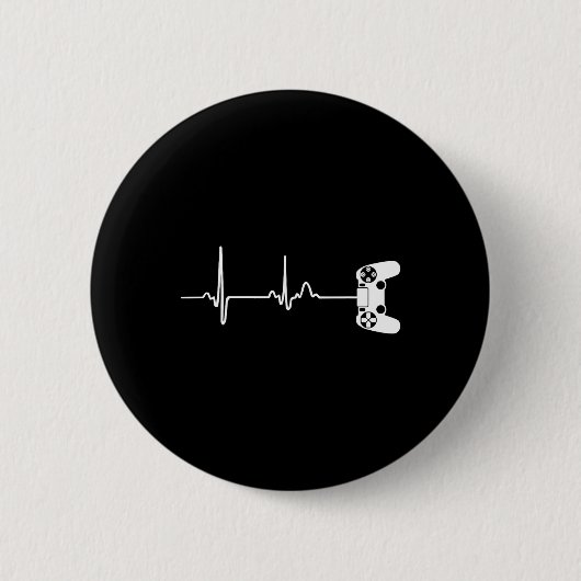 hartslag voor videospelspelers ronde button 5,7 cm (Voorkant)