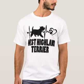 Hartslag - West Highland Terrier Hond Beste Vriend T-shirt