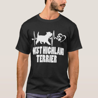 Hartslag - West Highland Terrier Hond Beste Vriend T-shirt