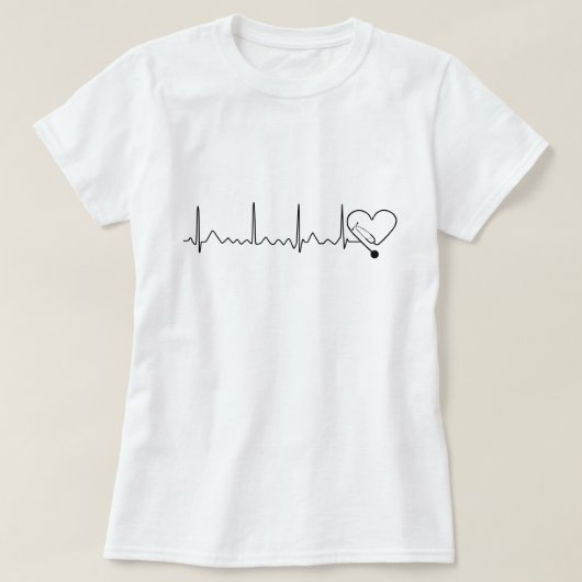 Hartslag Zenuwstelselaandoeningen Stethoscoop T-shirt (Design voorkant)