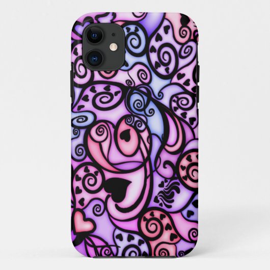 Hartslag zingt, in de stijl van glas in lood Case-Mate iPhone case (Achterkant)