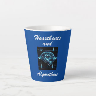 “Hartslagen en algoritmes” futuristische liefde Latte Mok