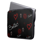 Hartslagen en geluk laptop sleeve (Voorkant Links)