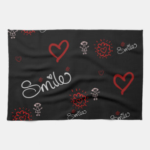 Hartslagen en geluk theedoek