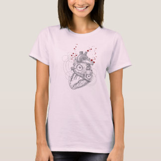 Hartslagen op roze shirt