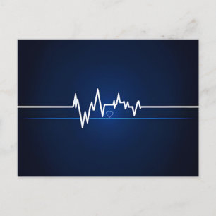 Hartslaglijn, postcrossing briefkaart