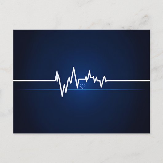 Hartslaglijn, postcrossing briefkaart (Voorkant)