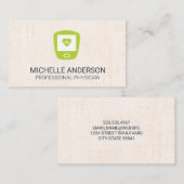 Hartslagmeter | Textuur achtergrond Visitekaartje (Voorkant / Achterkant)