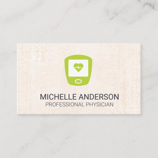 Hartslagmeter | Textuur achtergrond Visitekaartje (Voorkant)