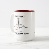 Hartslagritme van mijn ziel (ECG/ECG) Tweekleurige Koffiemok (Voorkant links)