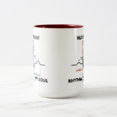 Hartslagritme van mijn ziel (ECG/ECG) Tweekleurige Koffiemok (Center)